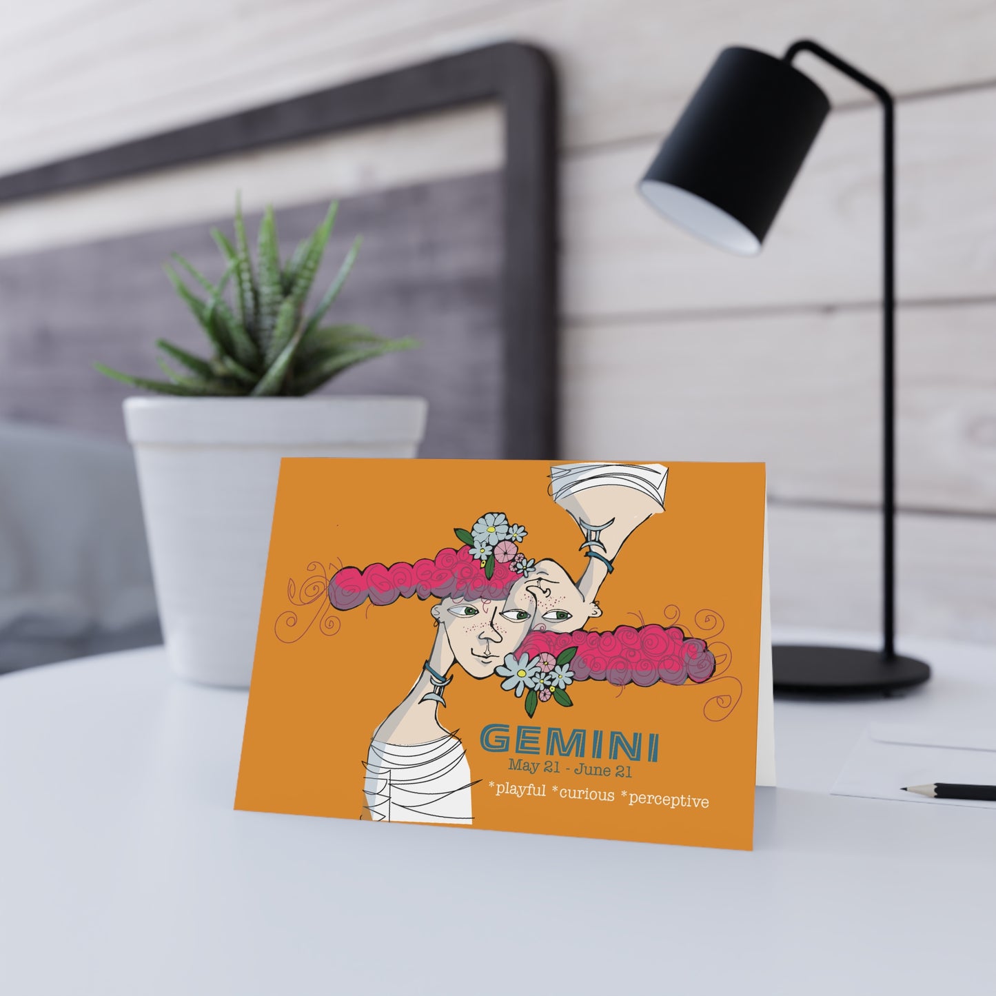 Zodiac GEMINI Greeting Card
