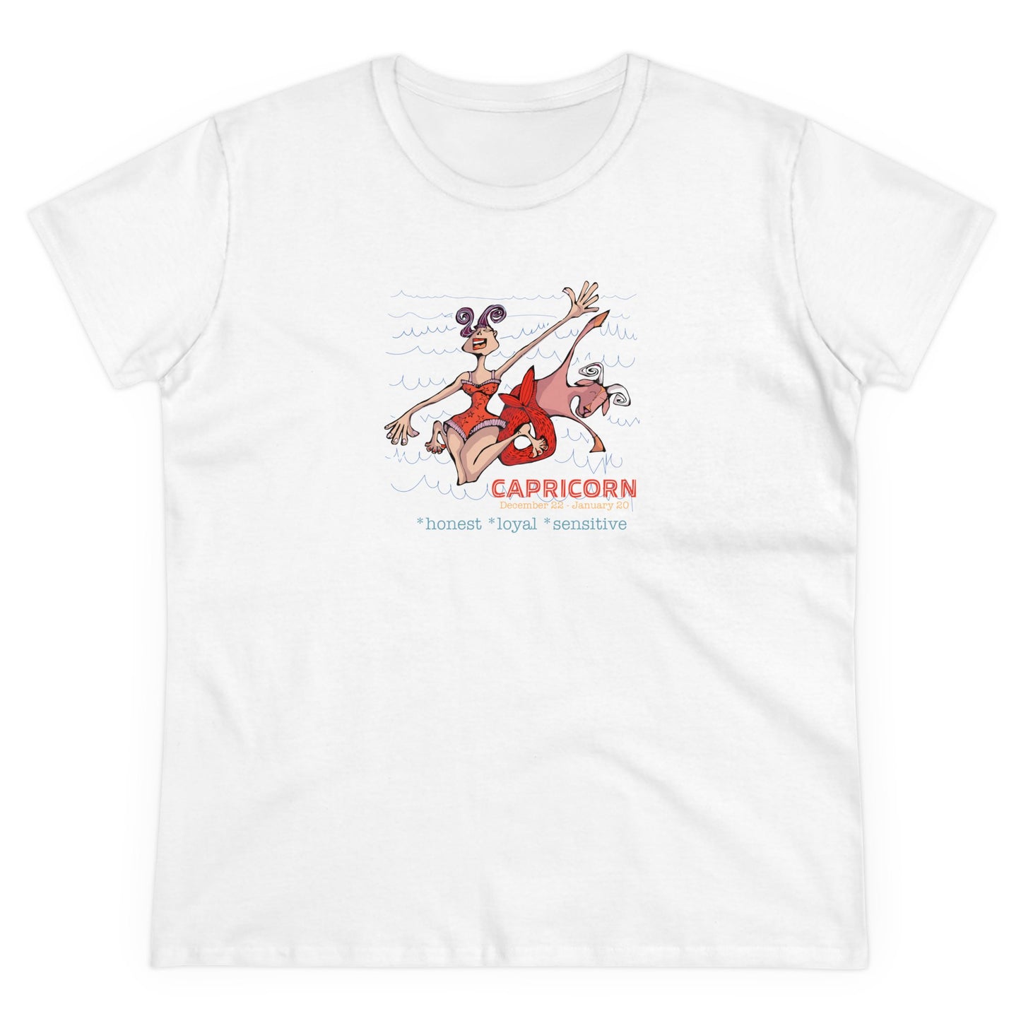 Zodiac CAPRICORN Contoured Cotton Tee