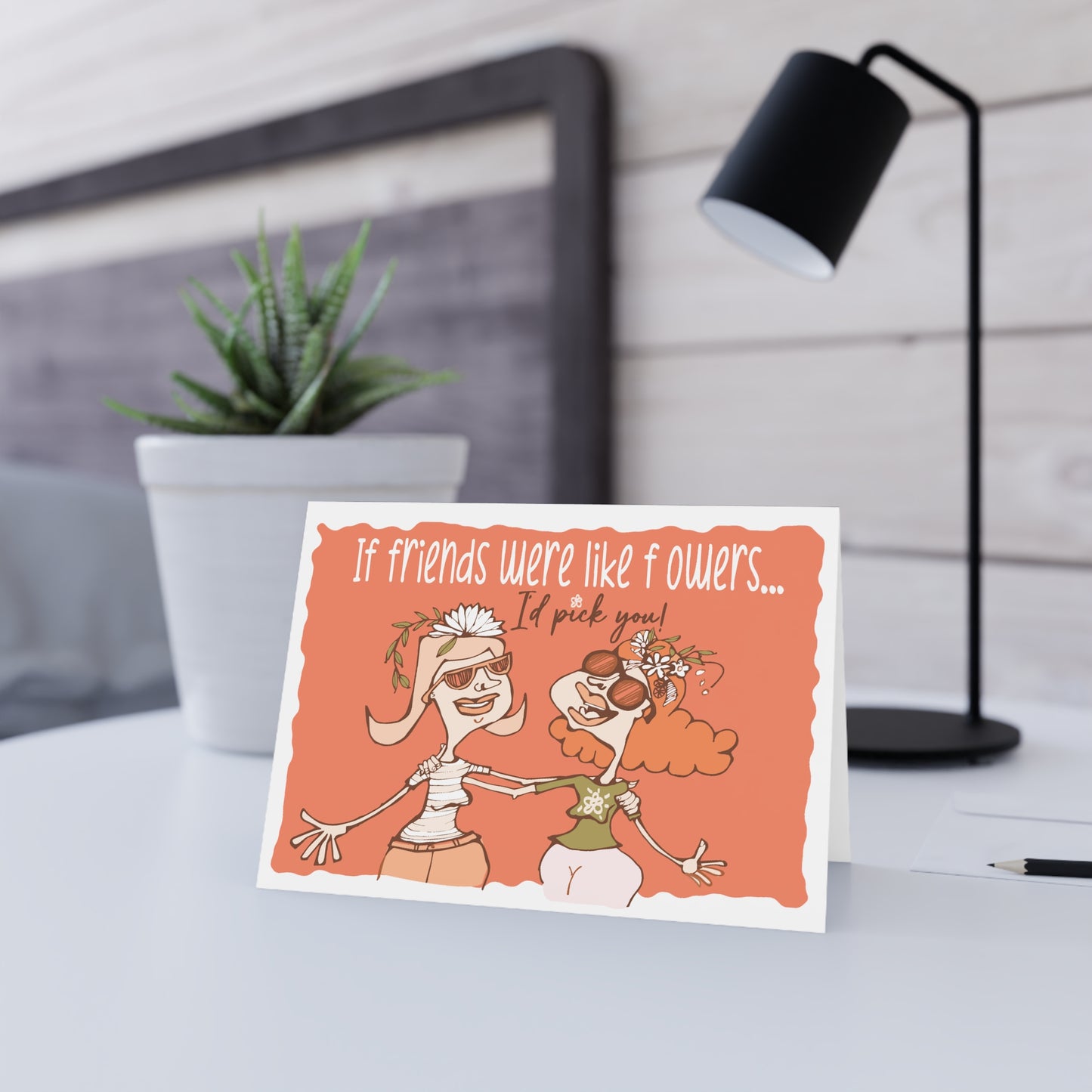 FLOWER FRIENDS Greeting Card