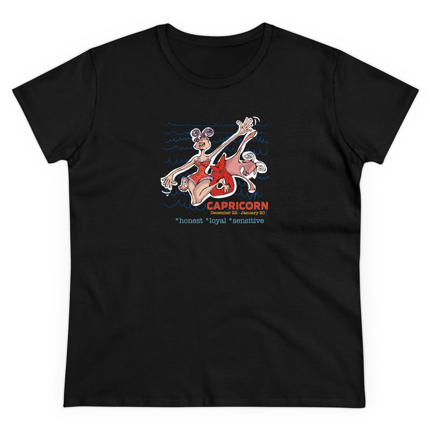 Zodiac CAPRICORN Contoured Cotton Tee