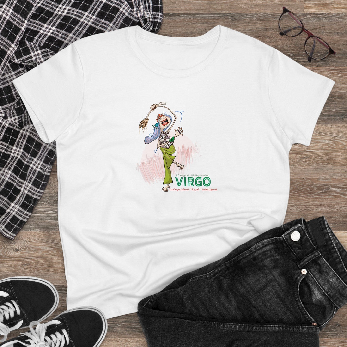 Zodiac VIRGO Contoured Cotton Tee