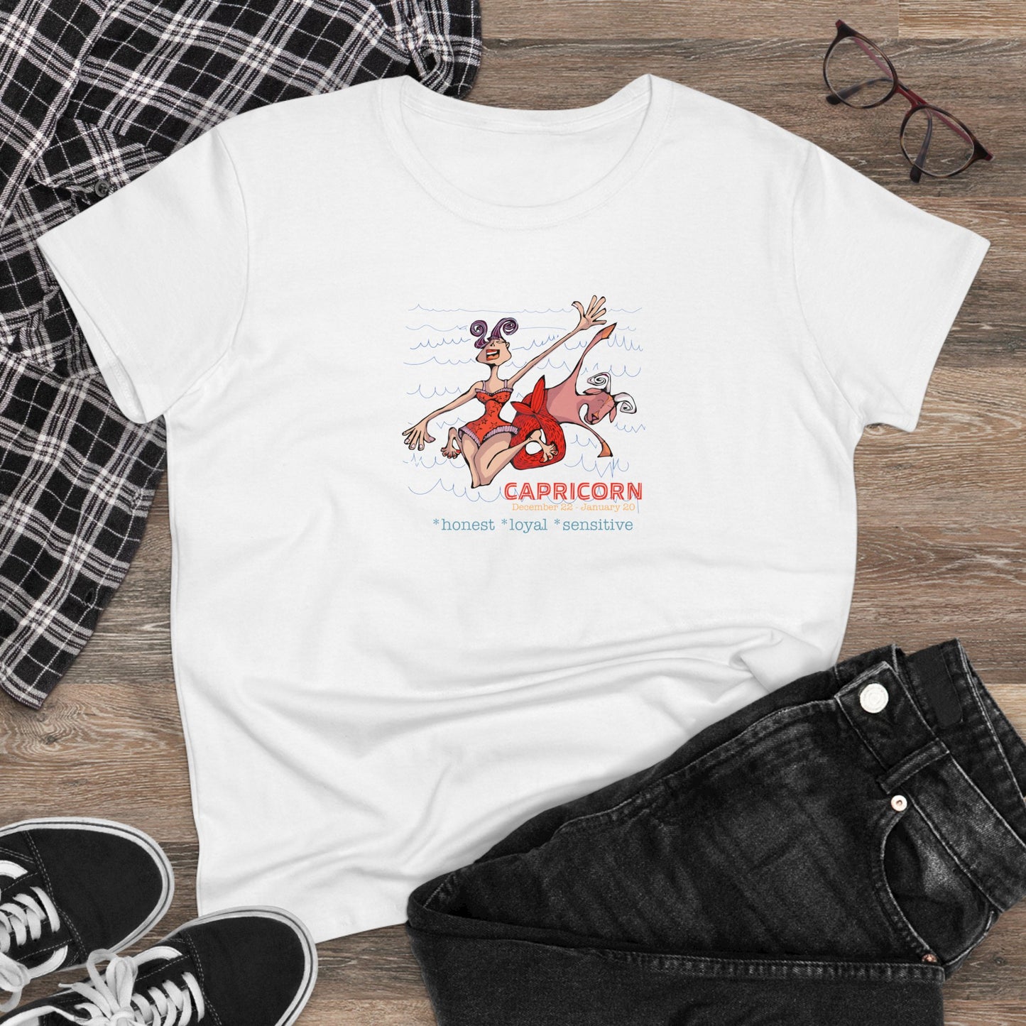 Zodiac CAPRICORN Contoured Cotton Tee