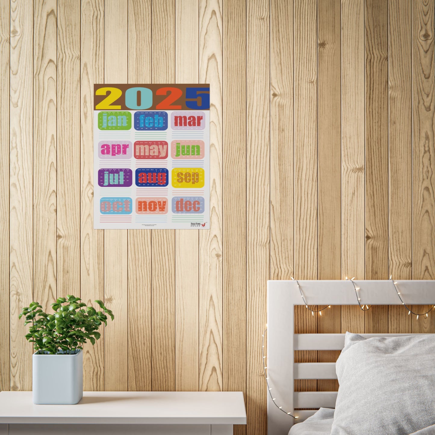 Calendar Wall Planner Poster 2025
