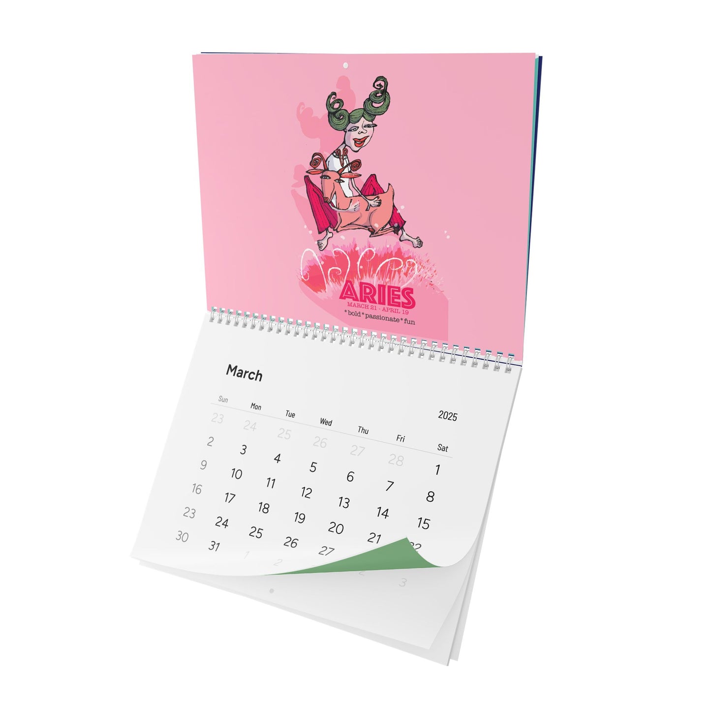 Zodiac Wall Calendar 2025