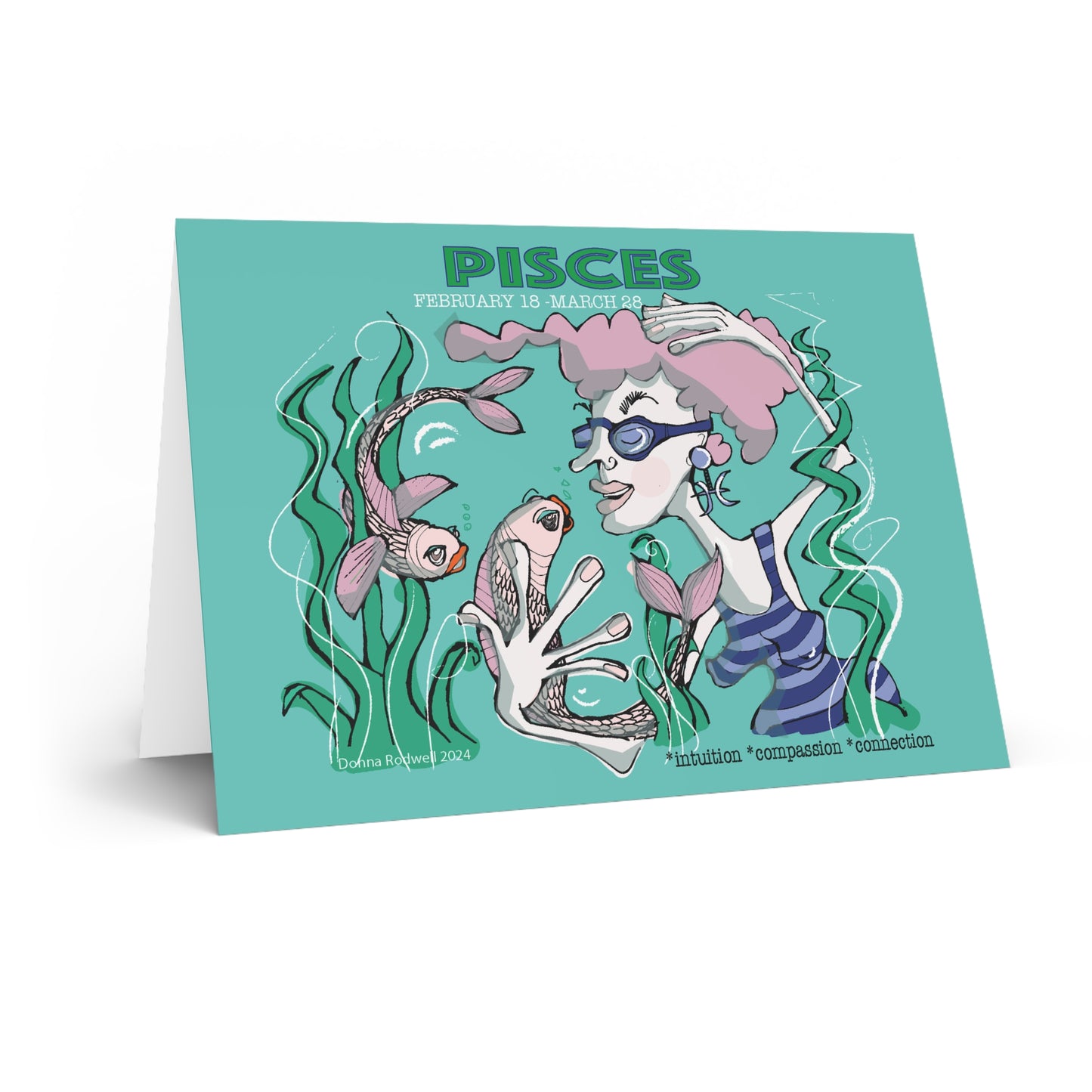 Zodiac PISCES Greeting Card