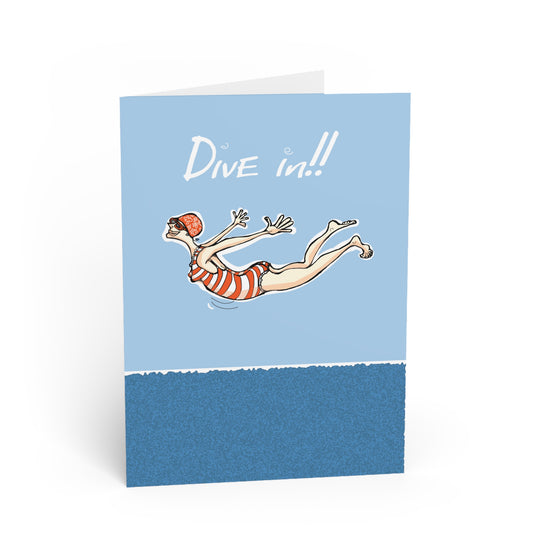 Summer Vibes DIVE IN Greeting Card