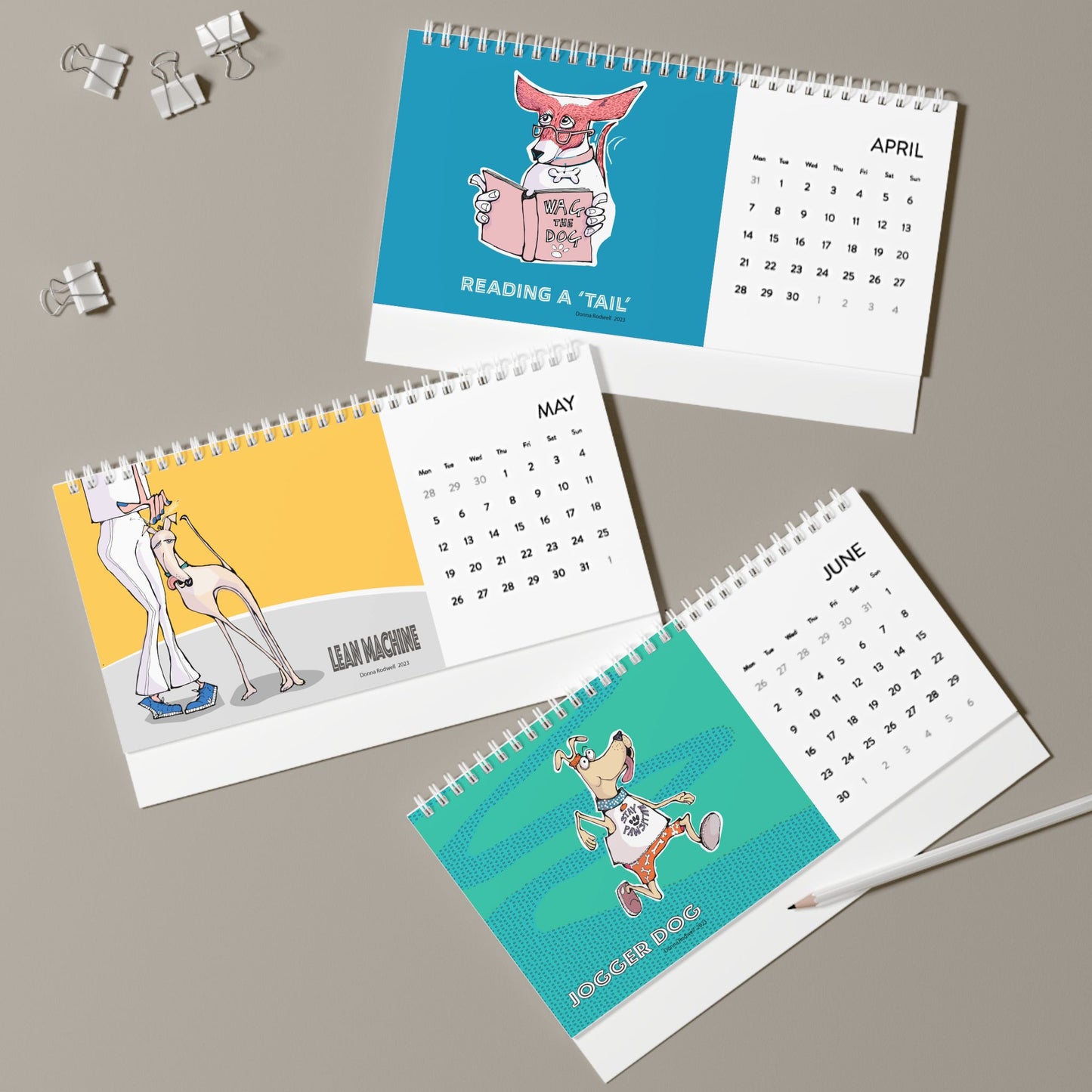 MIXED MUTTS Desk Calendar 2025