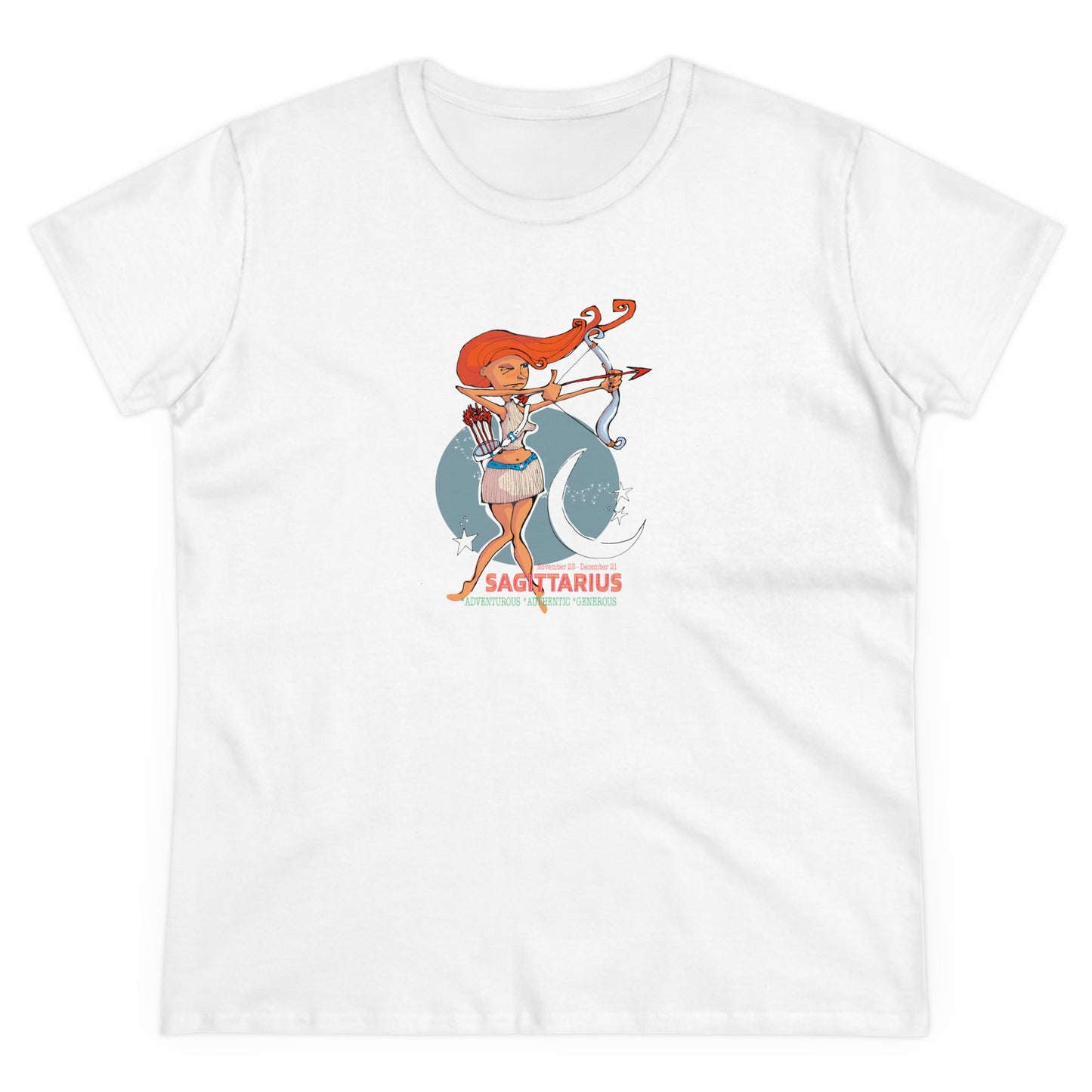 Zodiac SAGITTARIUS Contoured Cotton Tee