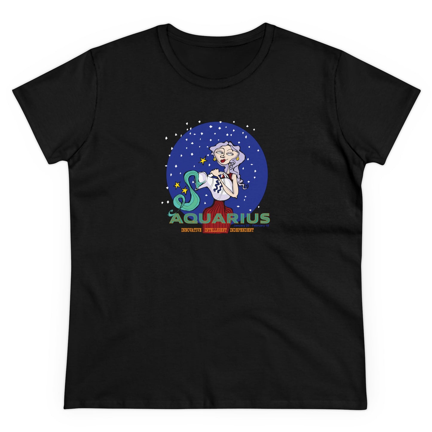 Zodiac AQUARIUS Contoured Cotton Tee