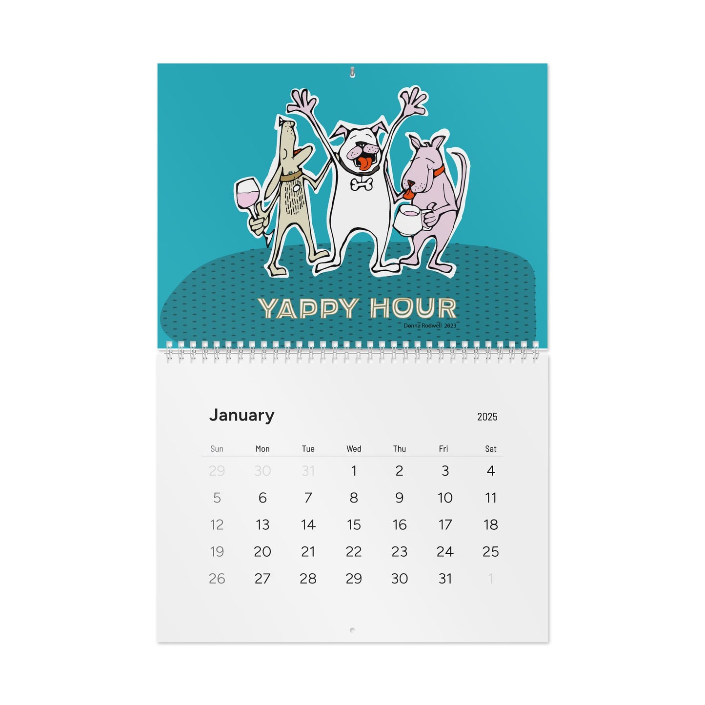 MIXED MUTTS Wall Calendar 2025