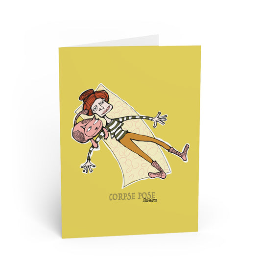 Yoga CORPSE Greeting Card
