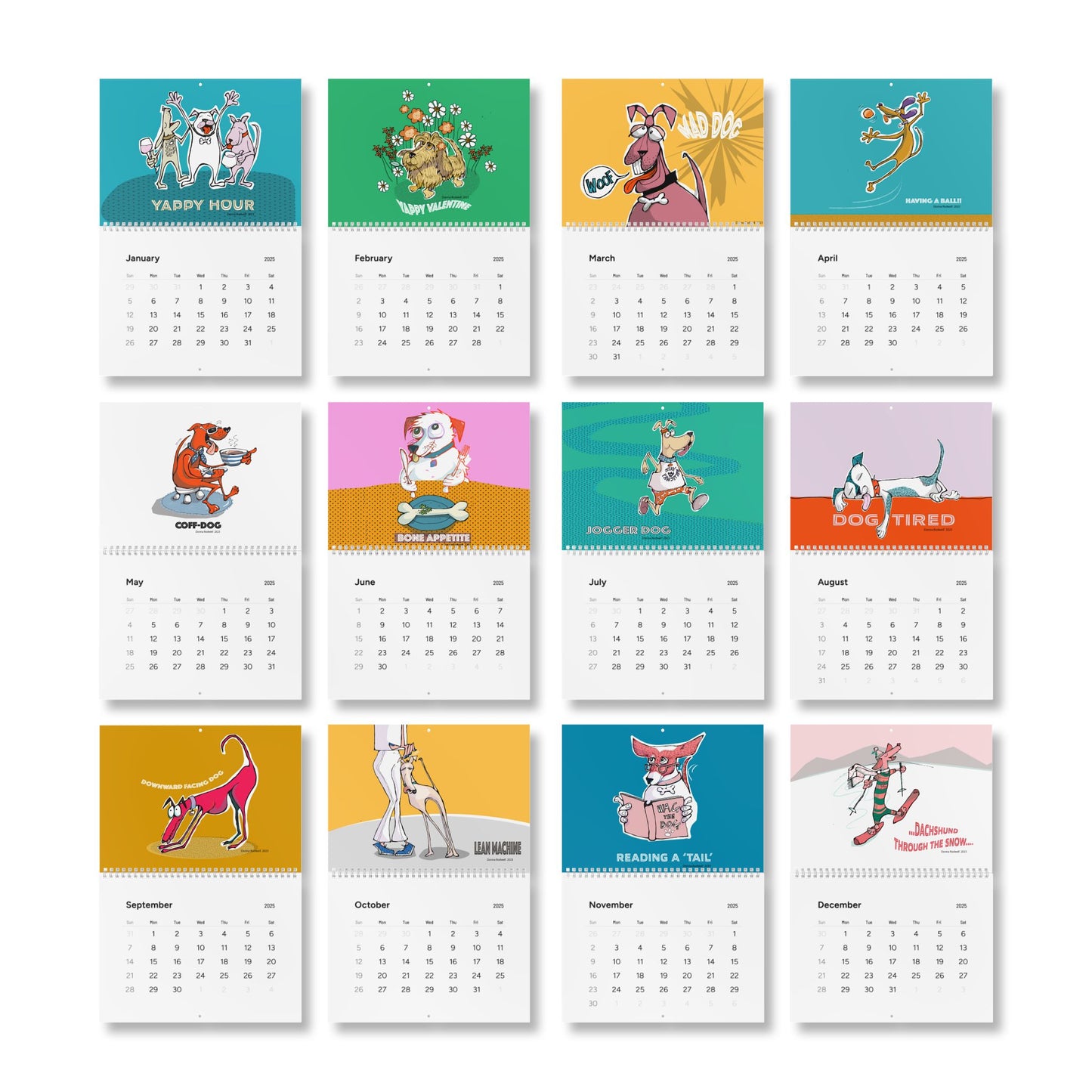 MIXED MUTTS Wall Calendar 2025