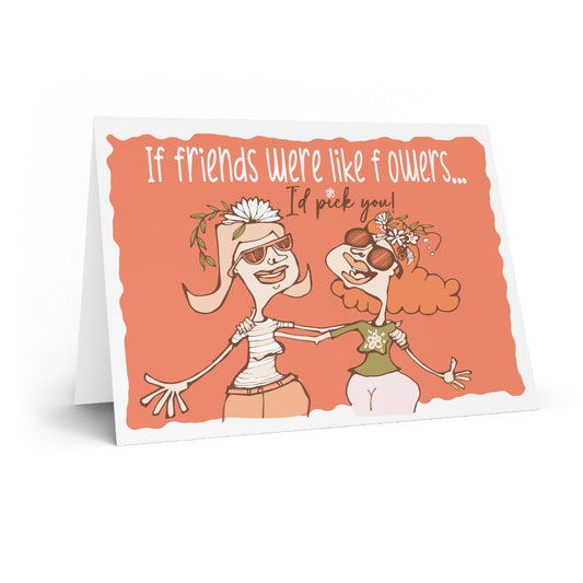 FLOWER FRIENDS Greeting Card