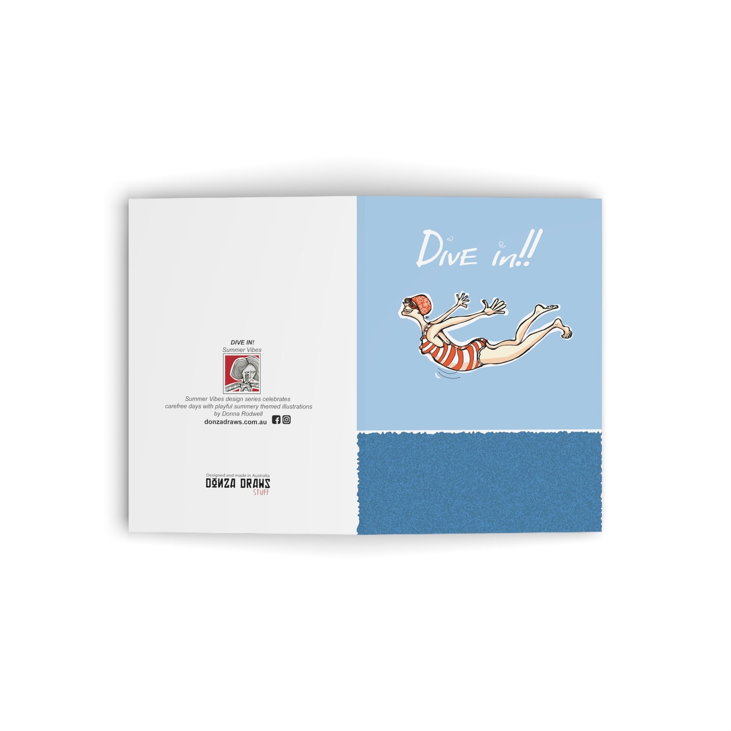 Summer Vibes DIVE IN Greeting Card