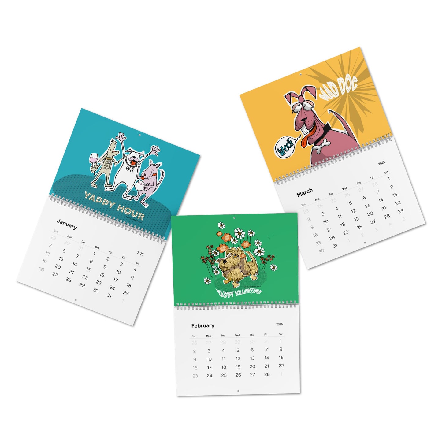 MIXED MUTTS Wall Calendar 2025