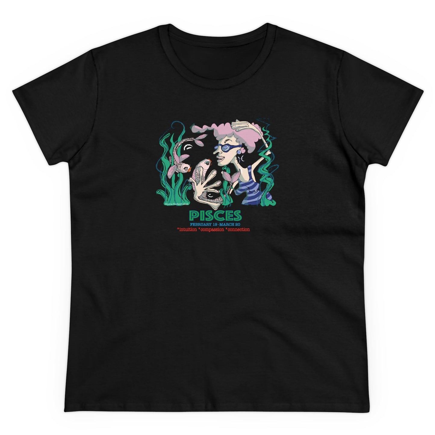 Zodiac PISCES Contoured Cotton Tee