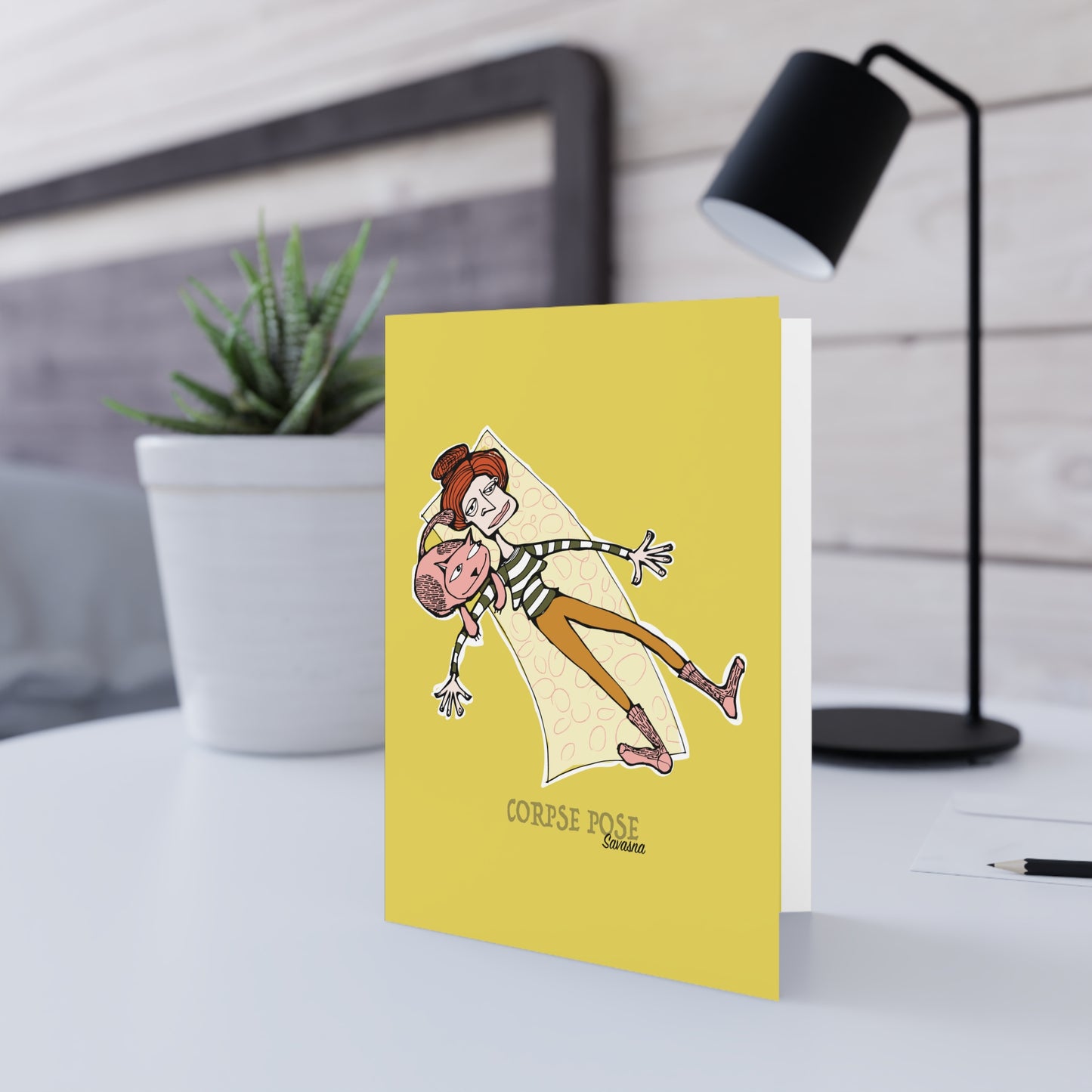 Yoga CORPSE Greeting Card
