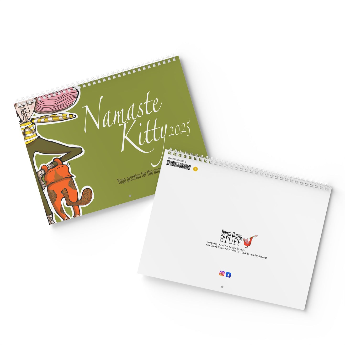KARMA KITTY Yoga Wall Calendar 2025