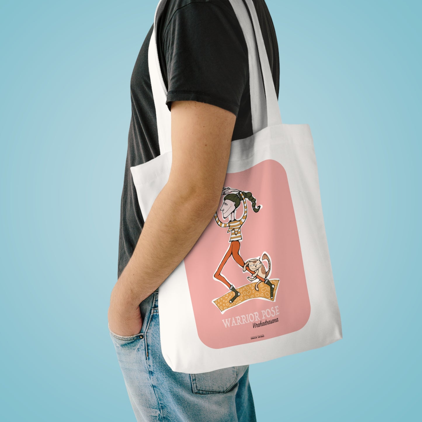 Warrior One YOGA Cotton Tote Bag