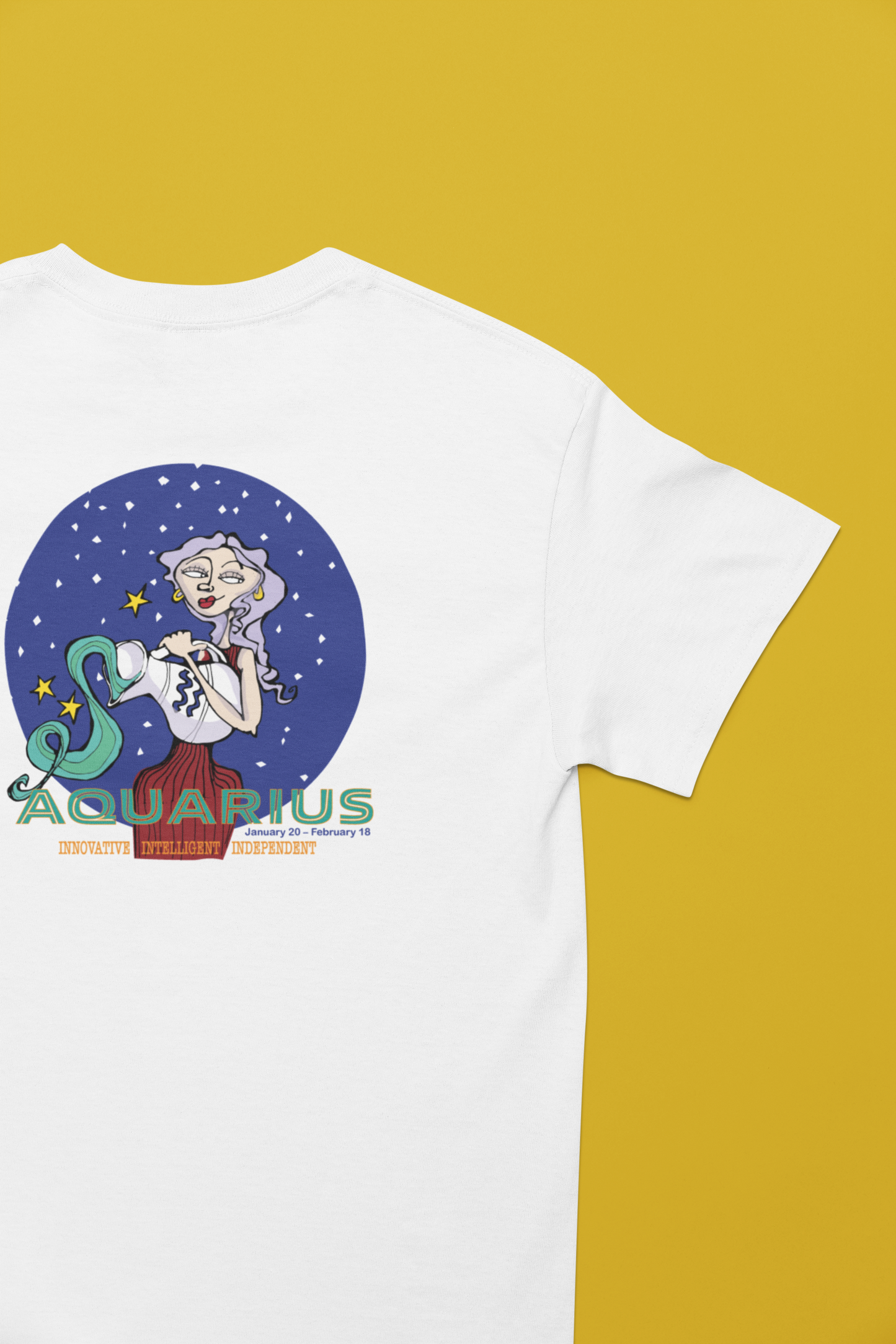 Zodiac AQUARIUS Contoured Cotton Tee